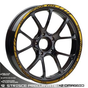 RIM WHEEL STICKERS DECALS SPORT LINE GOLD FOR BMW R1200 GS R1200GS ADVENTURE