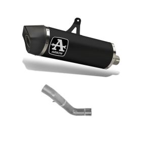 ARROW Maxi Race Tech Slip-On Rennschalldämpfer Dunkel alu Aprilia RSV 4 RR/RF Anschluss