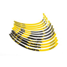 Kit adesivo cerchione 12 pollici STAGE6 giallo/nero
