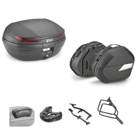 GIVI ARENA Topcase-Kit WL900B schwarz rot 45/25L für HONDA