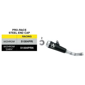 ARROW Pro-Race Dark Nichrom Slip-On Auspuff und Collector für Yamaha YZF-R 125 2019-2020