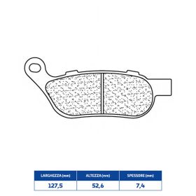 Coppia pastiglie freno CL BRAKES posteriori mescola sinterizzata per HARLEY DAVIDSON