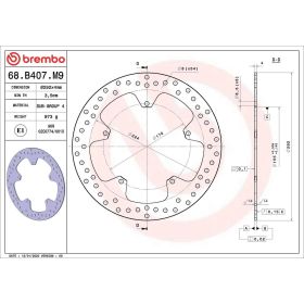 BREMBO Festbremscheibe 68B407M9 Gold-Serie D.292 Dicke 4mm 5 Löcher für YAMAHA