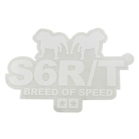 Adesivo Sticker Logo STAGE6 R/T BREED of SPEED 91 x 65 mm Bianco