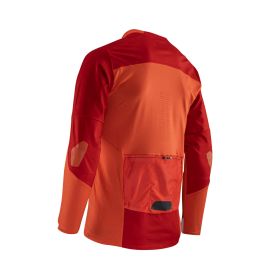 LEATT All-Mountain 4.0 MTB Shirt Helles Rot Atmungsaktiv IceYarn UPF 50+