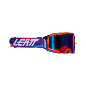 Masque cross LEATT Velocity 5.5 orange fluo violet lentille bleue 26%
