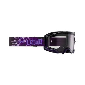 Masque cross LEATT Velocity 4.5 UV noir violet lentille fumée 58%