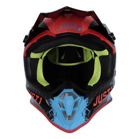 CASQUE TOUT TERRAIN JUST1 J38 MASK BLEU / ROUGE / NOIR