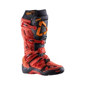 Stivali moto LEATT Moto 4.5 HydraDri Burn rosso nero chiusura SideLock