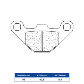 Jeu de plaquettes de frein avant CL BRAKES 2466A3+ en composé fritté pour MALAGUTI MGX 50