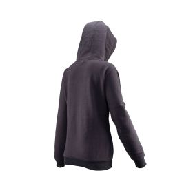 Felpa donna con cappuccio LEATT Core Graphene grigio tasca scaldamani
