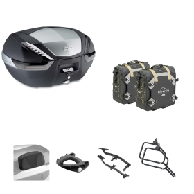 Kit GIVI bauletto V47 TECH borsa CANYON nero fumè 47/30L per BMW