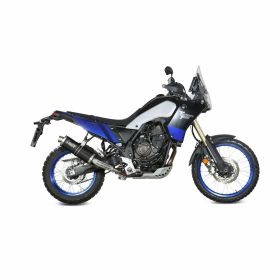 MIVV Oval Black Slip-on Auspuff Titan genehmigt für YAMAHA Tenere 700