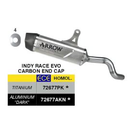 ARROW genehmigter Slip-On Auspuff Indy Race EVO Titan Carbon Kappe CF Moto 700MT Adventure