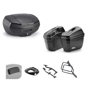 GIVI RIVIERA Top Case Kit E22 Black 46/22L for ROYAL ENFIELD HIMALAYAN