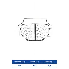 Jeu de plaquettes de frein avant CL BRAKES 2466A3+ en composé fritté pour MALAGUTI MGX 50