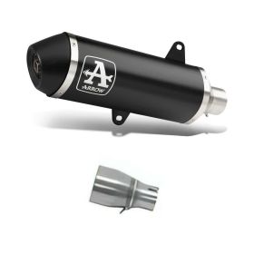 Marmitta Slip-On ARROW Urban alluminio scuro carby cap e raccordo Peugeot metropolis 400