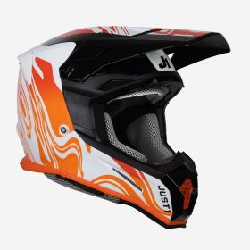 Casco Motocross JUST1 J22-F FLUID arancio/bianco lucido