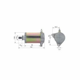 MATTHIES 10286 Anlasser 12 Zähne Linksrotation für Suzuki