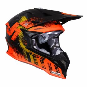 Casco Motocross JUST1 J39 STORM arancio/nero opaco
