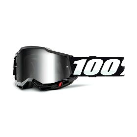 Maschera motocross 100% ACCURI 2 JUNIOR nero lente specchio argento