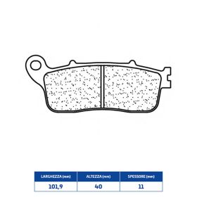 Plaquettes de frein arrière CL BRAKES 1239RX3 en composé fritté pour HONDA