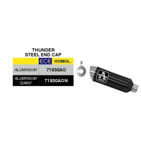 ARROW Thunder Dark Aluminium Slip-On Rennschalldämpfer und Sammler für Yamaha MT-07