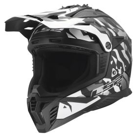 Crosshelm LS2 MX708 FAST II GROTESK schwarz grau
