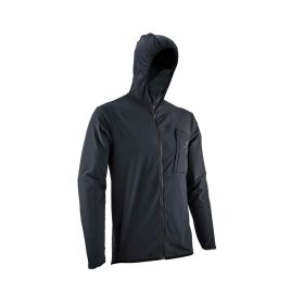 LEATT Trail 1.0 MTB Jacke Schwarz Winddicht Wasserdicht und Atmungsaktives Material
