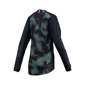 LEATT Gravity 4.0 Damen MTB-Trikot Schwarz/Spinatgrün Belüfteter Stoff