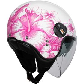 Casco Demi-Jet ORIGINE ALPHA SUMMERTIME fucsia/bianco opaco