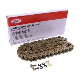 Kit trasmissione JMT catena X aperta oro 106-520 corona nera 40 z pignone 17 z per aprilia