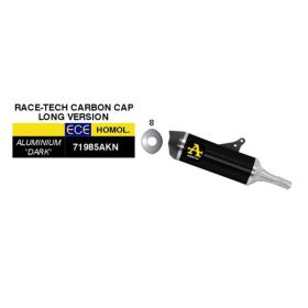 ARROW Race-Tech Long Genehmigte Schwarze Aluminium Slip-On Auspuffanlage Honda X-ADV 750