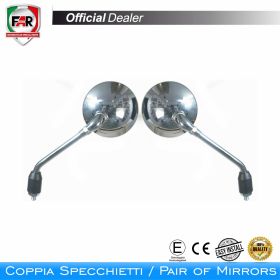 Coppia specchietti manubrio omologati FAR 0242/0242 cromo