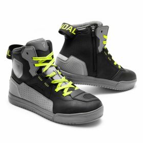 Bottes de moto pour hommes REBELHORN VANDAL II Grises/Jaune fluo