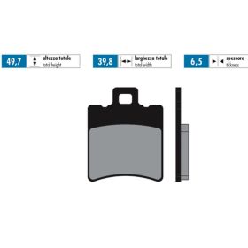 Plaquettes de frein POLINI RACING paire 49,7x39,8x6,5 mm