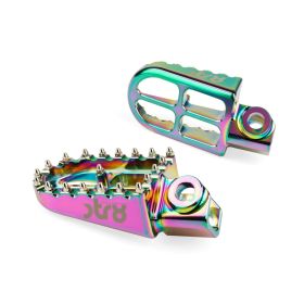 STR8 MX EVO CNC Fußrasten Neochrom RIEJU MRT