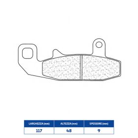 Jeu de plaquettes de frein avant CL BRAKES 2308A3+ en composé fritté pour SUZUKI