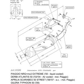 Marmitta completa Sito 0586 omologata per PIAGGIO TYPHOON 50 2 tempi