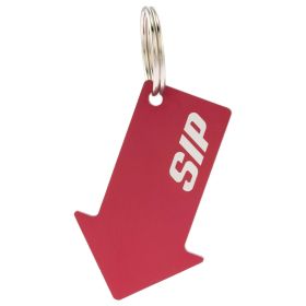 Porte-clés rouge SIP SERIES PORDOI avec logo en aluminium