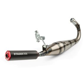 Marmitta completa STAGE 6 STREETRACE terminale rosso/nero per Mbk 51