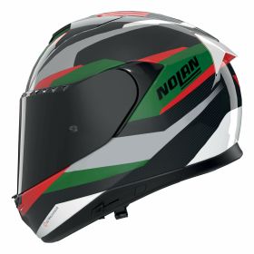 Casque intégral Nolan X-904 UC CALIBRO QUIN 355 Argent Vert Rouge