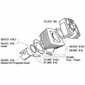 POLINI Thermogruppe D.46 Hub 39 Aluminiumzylinder