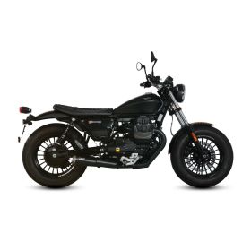 Doppia marmitta Slip-on nera MIVV Ghibli per MOTO GUZZI v9 bobber/roamer