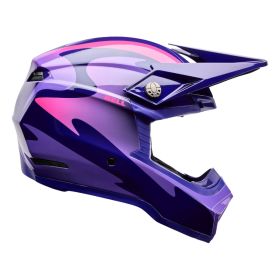 Casque motocross BELL Moto-10 Mips Fluid violet bleu