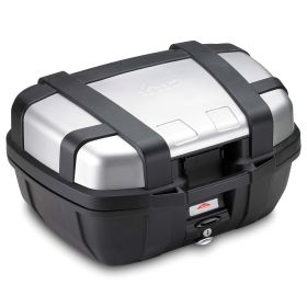GIVI Trekker Top Case Kit Anodized Gray/Black 52/33L for MOTO GUZZI V85 TT
