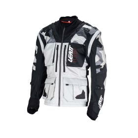 LEATT Moto 5.5 Enduro Summer jacket Forge white black waterproof