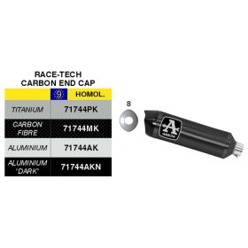Marmitta Slip-On ARROW Maxi Race Tech alluminio scuro e raccordo Aprilia tuono v4 1100