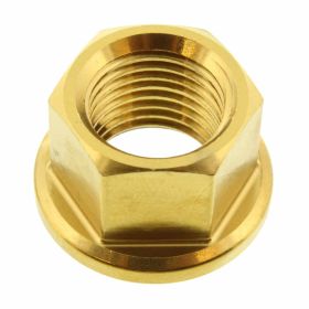 V4A JMP M12x1.25 gold Edelstahl Kronenbefestigungsmuttern