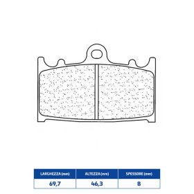 Plaquettes de frein en composé fritté CL BRAKES 2251XBK5 paire